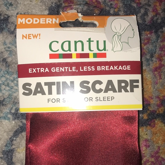 NWT Cantu Satin Sleep Solid Scarf in deep red - Picture 4 of 6